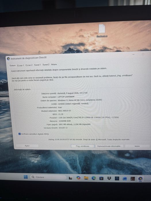Vand Leptop Acer Nitro AN515-57