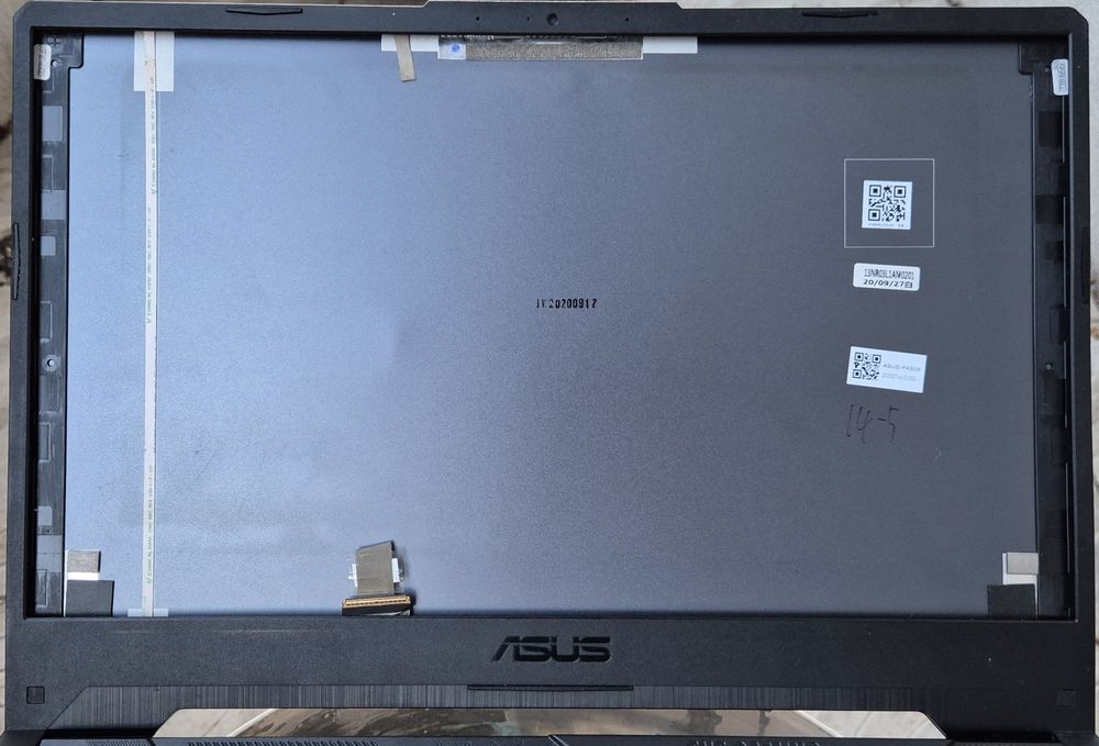 Asus F15 Capac display + rama capac disp + balamale +  cablul display + camera