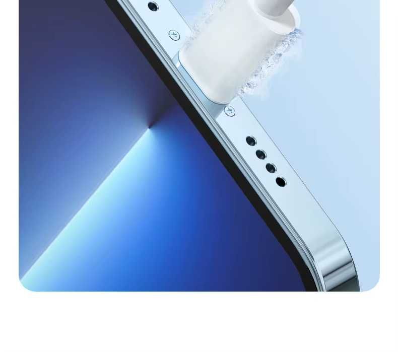 Cablu USB-C 60W, 1m, Împletit, Alb, NOU