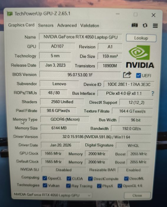Lenovo LOQ.RTX4050/Ryzen5 7235HS/12gb ddr5/512gb ssd/15.6"IPS 144Hz/