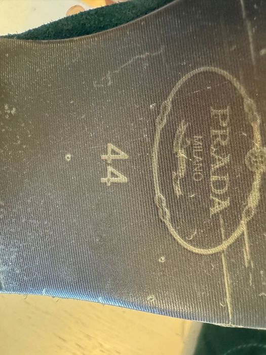 Pantofi Prada verzi, 44, piele intoarsa