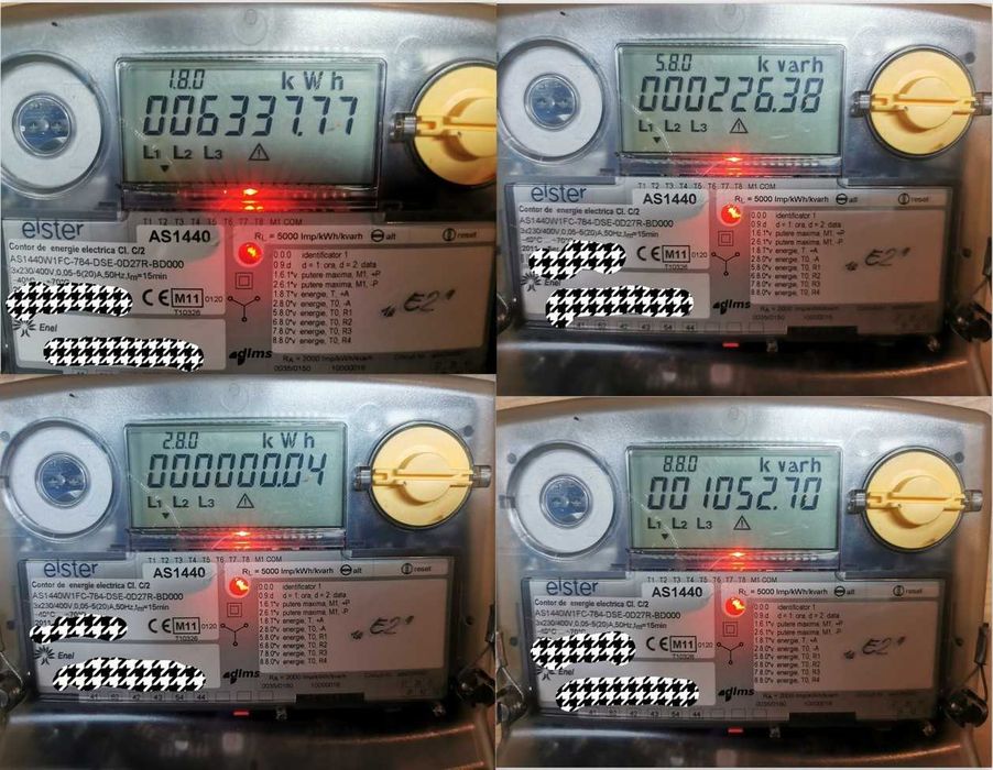 Contoare electronice trifazate si monofazate de energie electrică