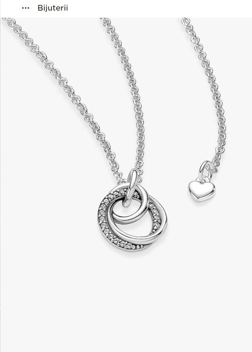 Colier Pandora 925 argint cu un rand din zirconiu cubic transparent