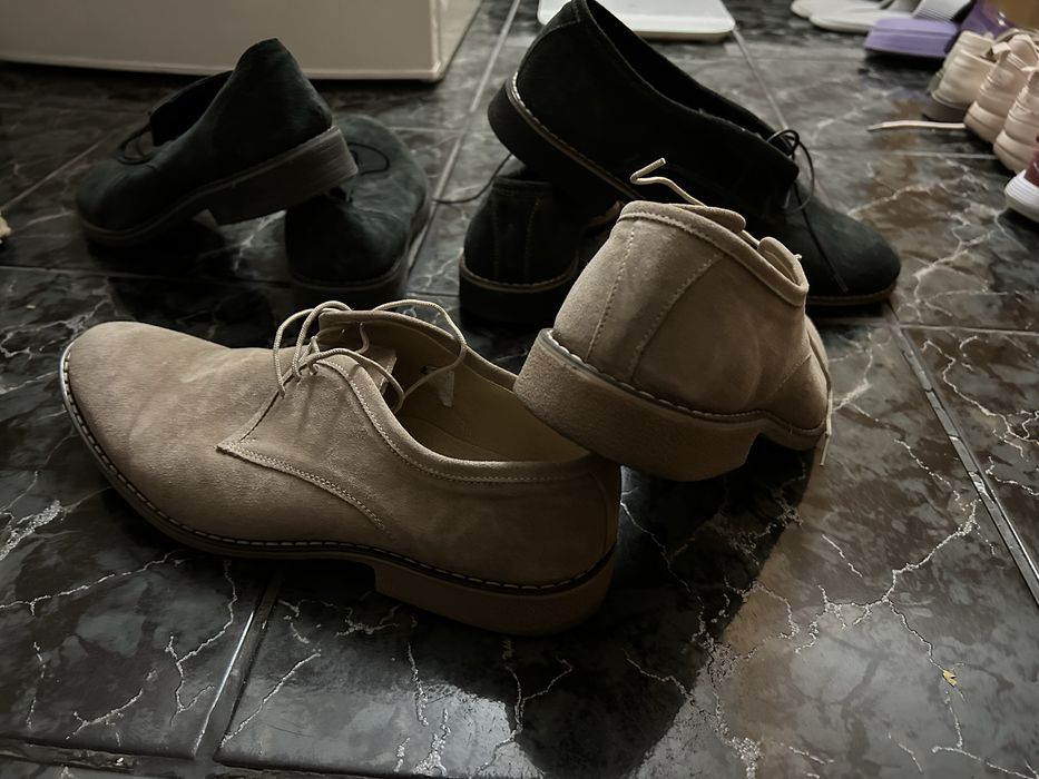 Pantofi 42 piele naturala intoarsa ca noi purtati o singura data