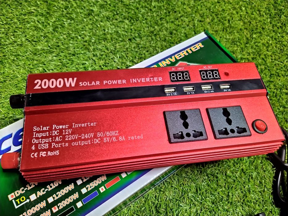 Invertor solar 12V 2000W ,USB, 220v Prize acumulator panou fotovoltaic