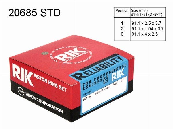 Кольца поршневые (комплект) STD  Mitsubishi Pajero