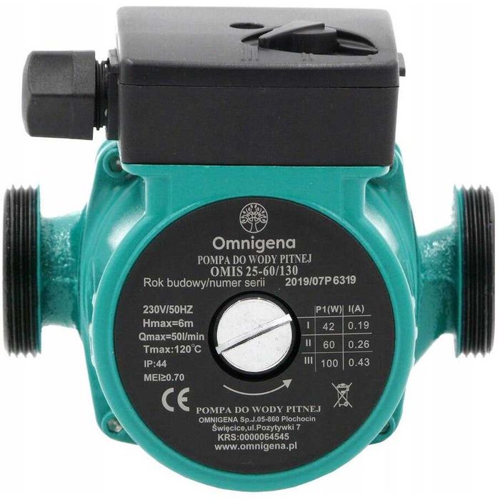Pompa de recirculare Omnigena OMIS 25-60/130, 10 bar, IP44