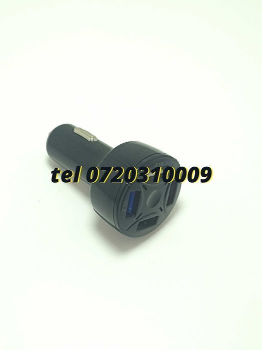 Incarcator Universal Masina Auto 4 Porturi Bricheta Usb Qc Fastcharge