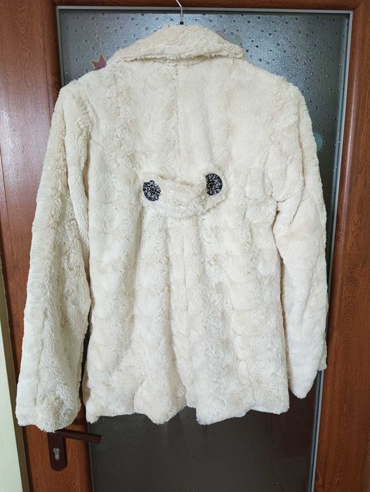 Пухено дамско палто