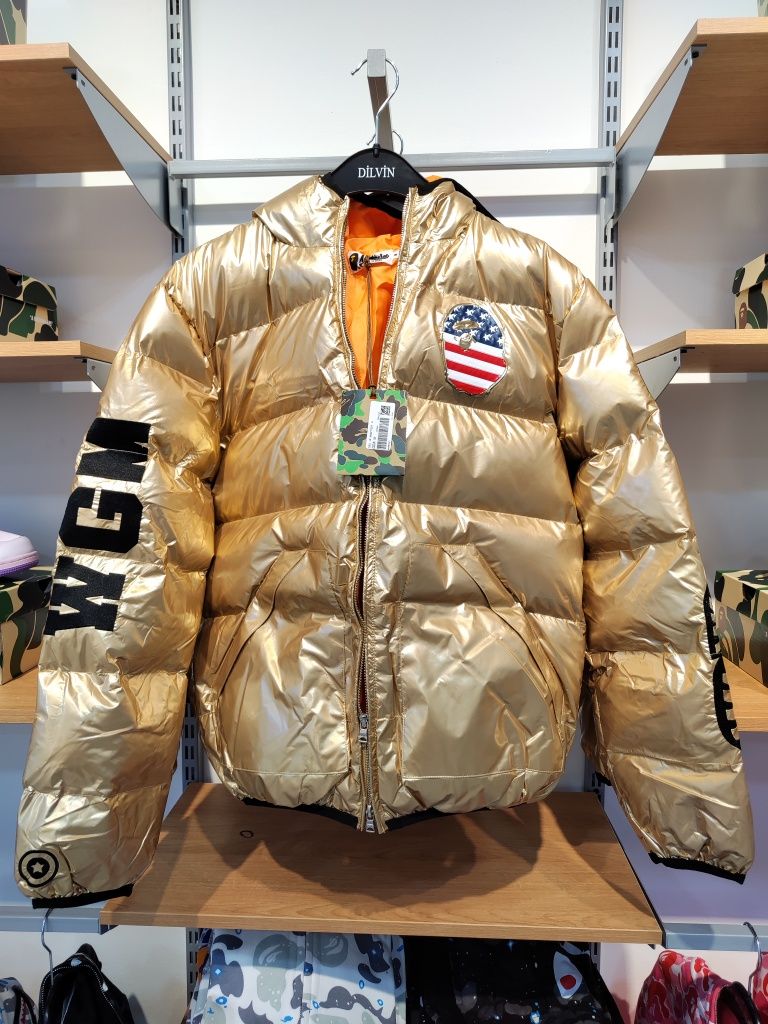 Gold bape jacket hotsell