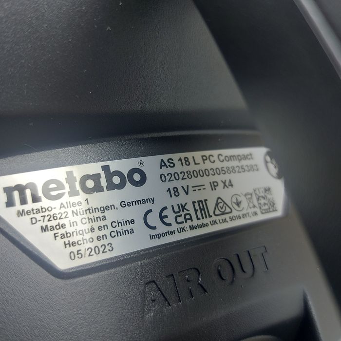 ПРОМОЦИЯ.Акумулаторна прахосмукачка Metabo AS 18 L PC Compact