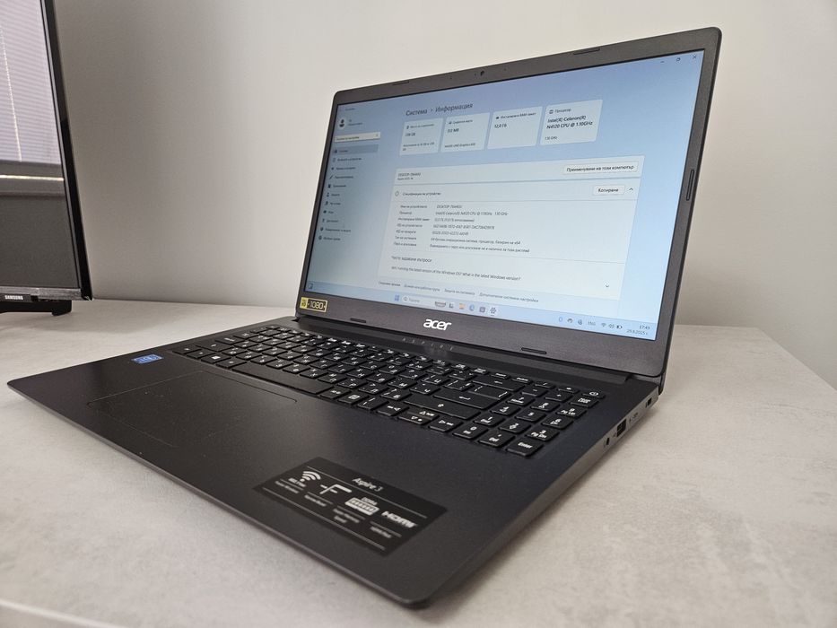 Лаптоп Acer Aspire 3 WIN 11 FULL HD 15.6 *ПОДАРЪК чанта и мишка
