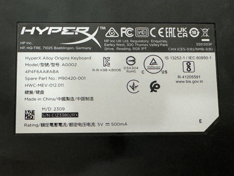 Tastatura mecanica gaming HyperX Alloy full numpad
