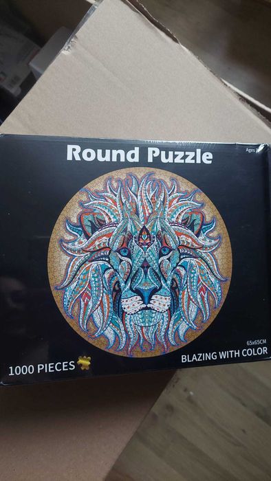 Пъзел 1000 бр. кръгъл многоцветен пъзел Манила лъв