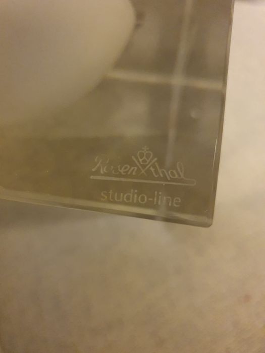Rosenthal, cristal, studio line, piese cubice, vază și scrumiera/bol