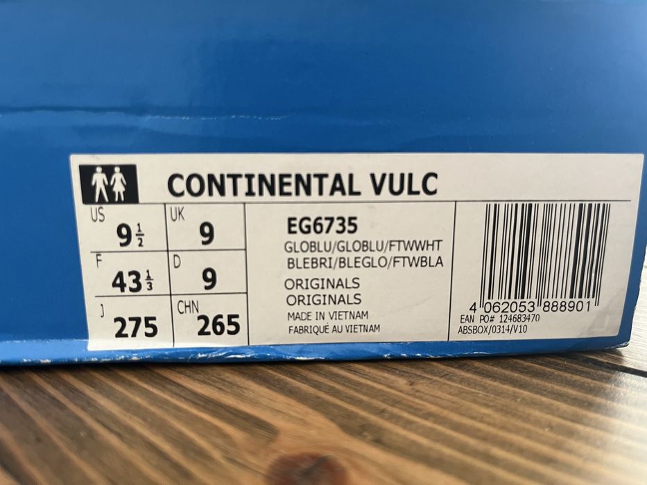 Adidas Continental Vulc 43 и 1/3 номер обувани веднъж