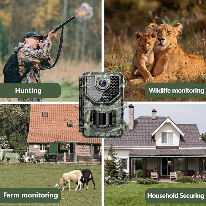 Vikeri 1520P 20MP ловна камера с нощно виждане, активирана с движение