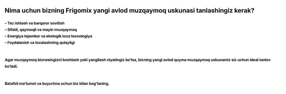 Muzqaymoq Frezer Frigomix 380kw