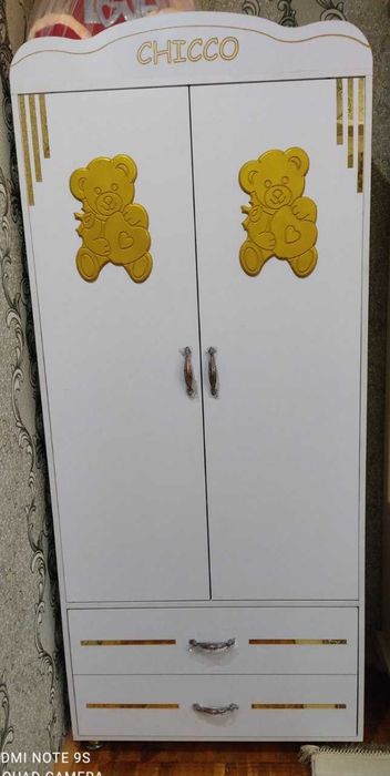 krovat bolalarga, shkafi,