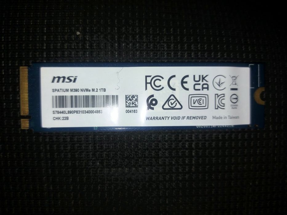 MSI Spatium M390 1TB NVMe M.2 SSD
