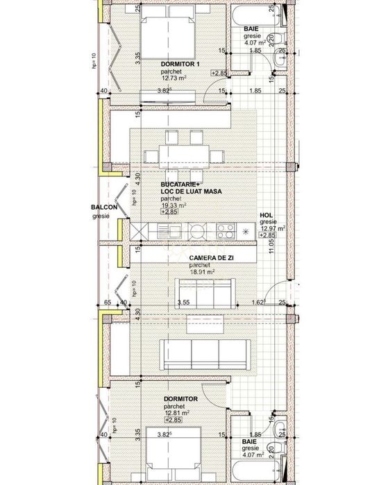 Apartament Ultrafinisat 3 camere 85 mp-etaj 1-lift-Libertatii — fotografia 3