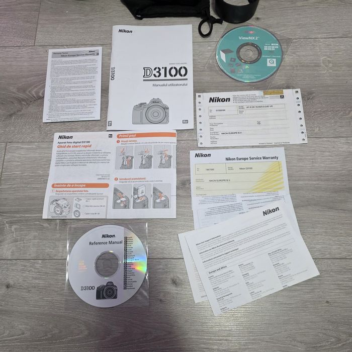 Aparat foto Nikon d3100, 2 obiective + accesorii