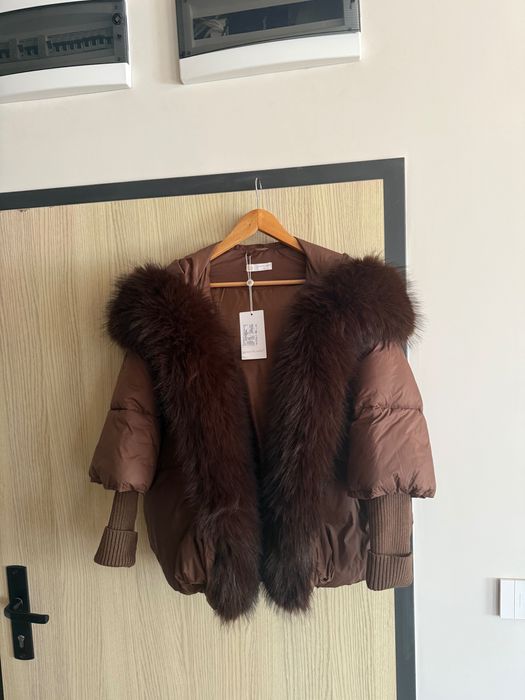 Чисто ново зимно яке с косъм от лисица