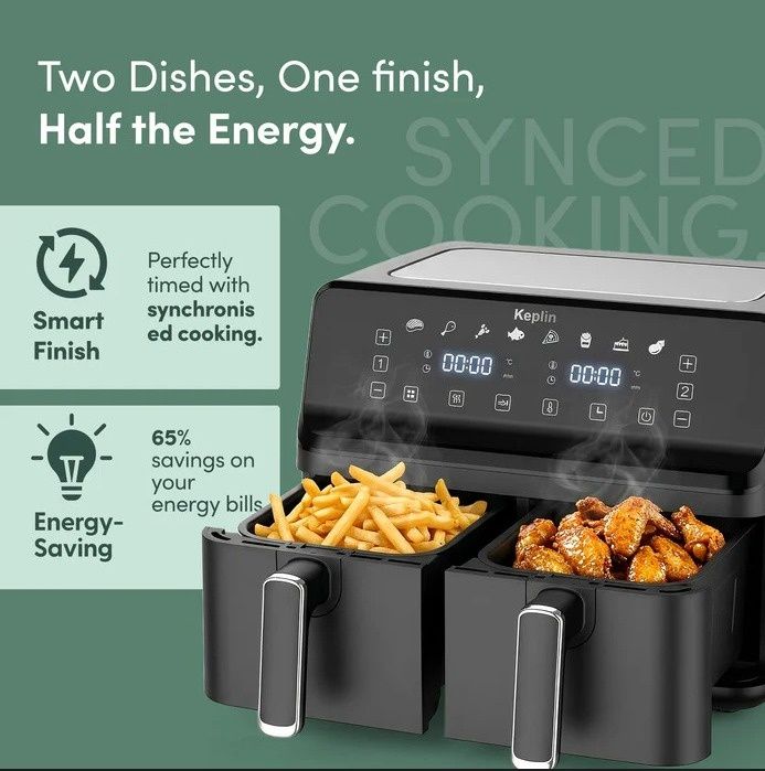 Air fryer keplin dual zone 8în1