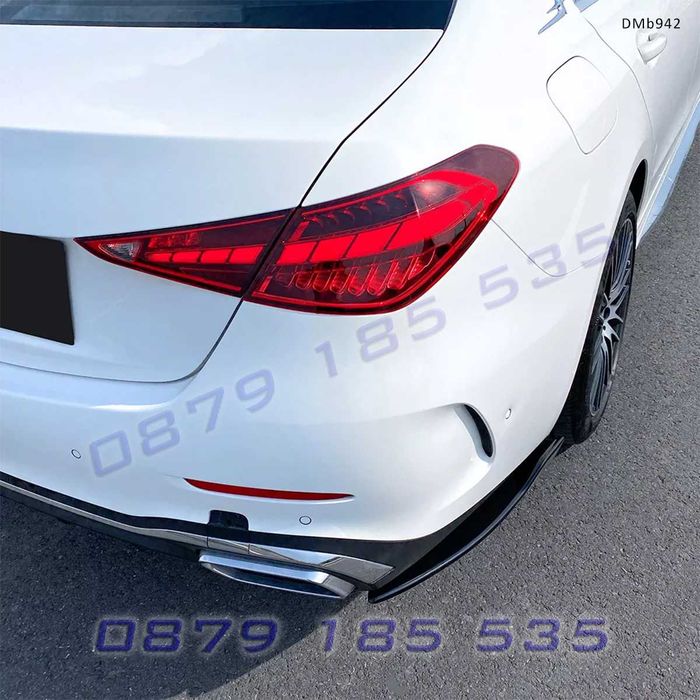 Сплитер добавки за задна броня Mercedes C W206 AMG Line 2022+, черен гланц -DMb942 tuning spliter spoileri zadna bronq тунинг спойлери мерцедес ц клас