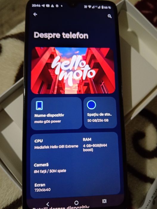 Vand moto G06 Power