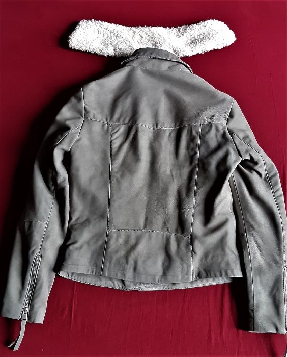 Дамско яке естествена кожа Mango