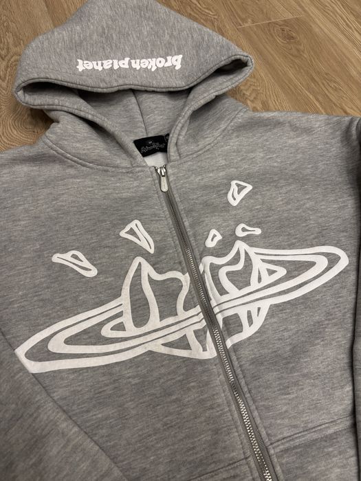 Broken planet zip hoodie