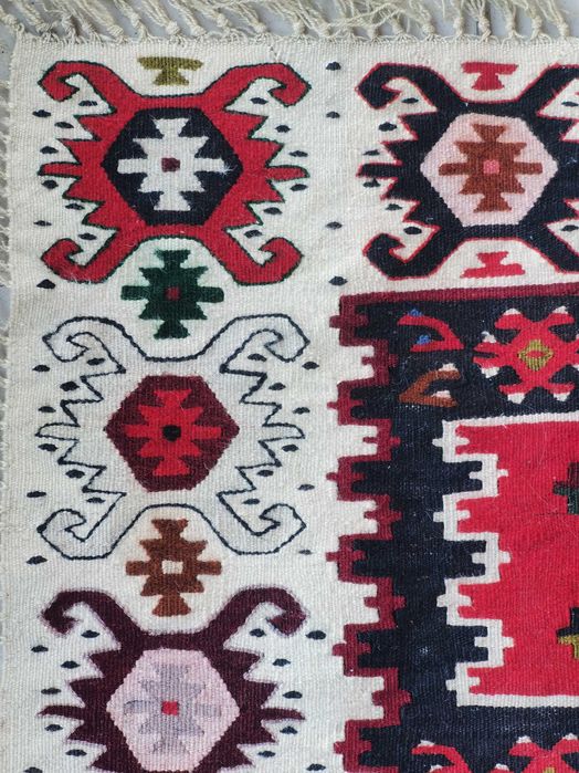 Cuvertura traditionala turceasca tesuta manual covor kilim Sharkoy