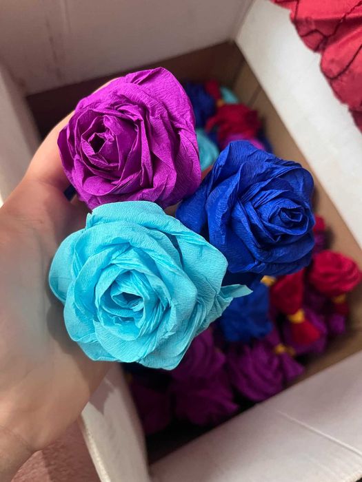 Букет от вечни ръчно направени розички