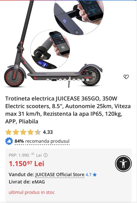 Trotineta Juicease 365GO