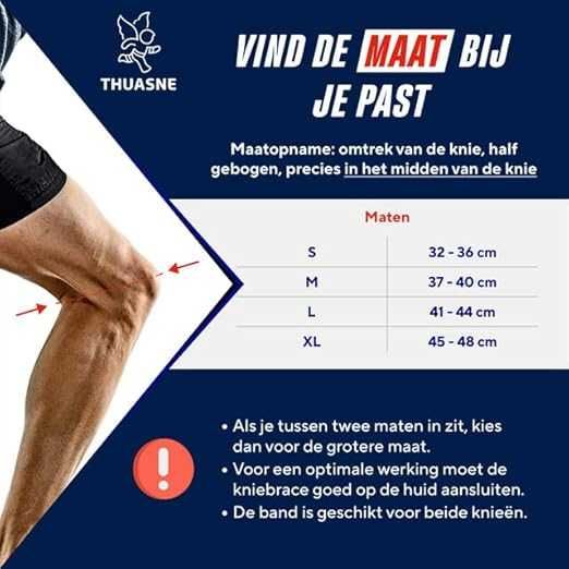 Отворена наколенка Thuasne Sport с ленти , Индекс на поддръжка 3/3 CE медицинско изделие, Размер S