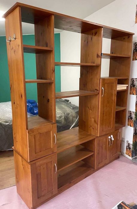 Етажерка естествено дърво (чам), двулицева, 203/171/45