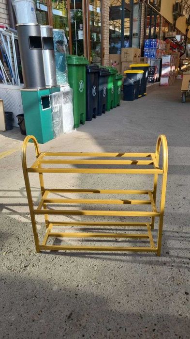 Металлическая обувница-этажерка, универсальная полка для обуви, po8