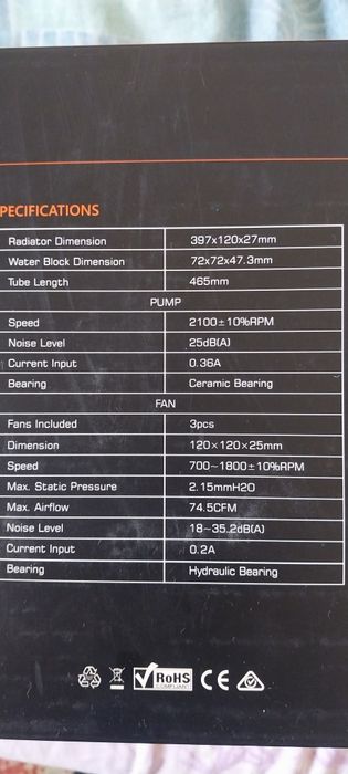 Продам водяное охлаждение для процессора.