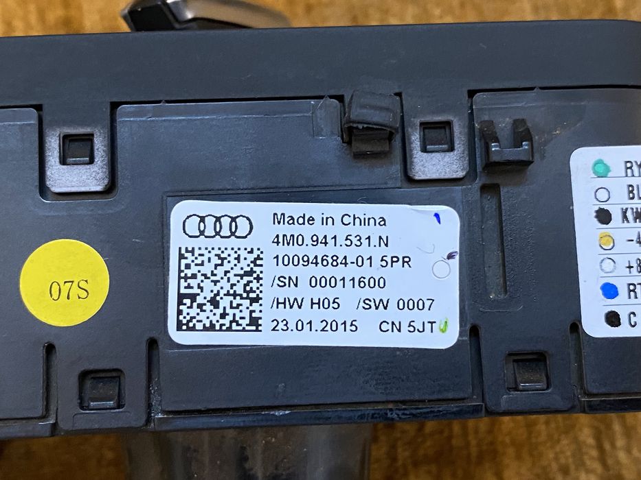 Bloc lumini / Comutator Audi A4 A5 Q7 : 4M0941531N / 4M0941531AN