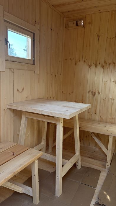 Кровать двуспальная с матрасом, ящиками: 160см