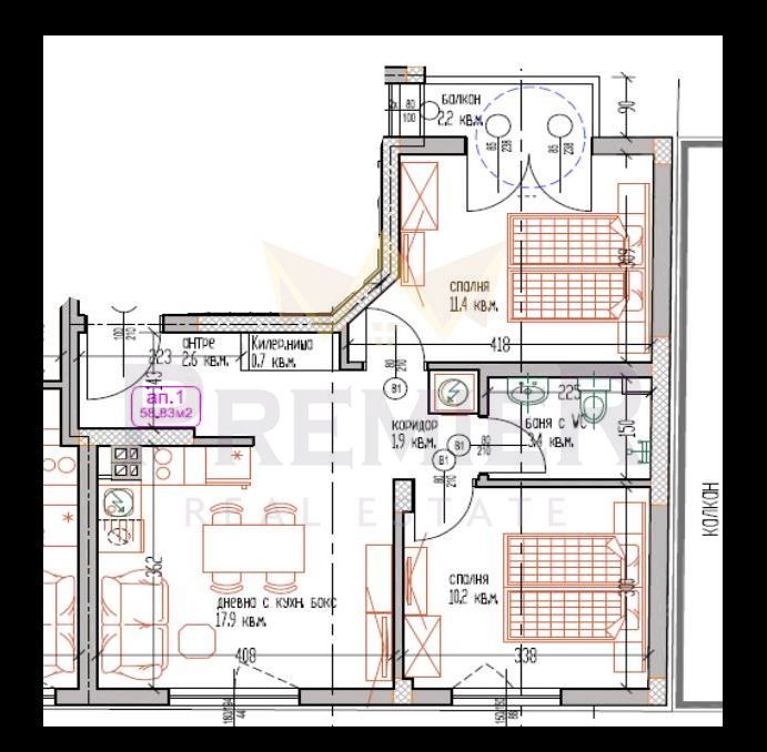 Продава се Тристаен апартамент в Варна, Лятно кино Тракия - 73 кв.м за 2399 €/кв.м - Снимка #4