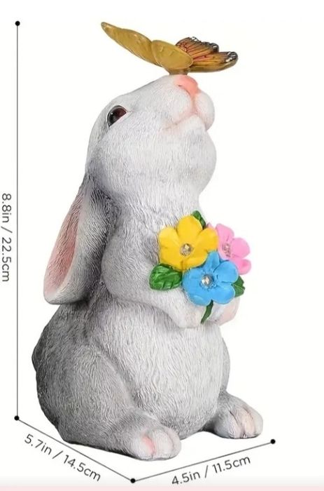 Lampă solară de gradină în formă de iepure