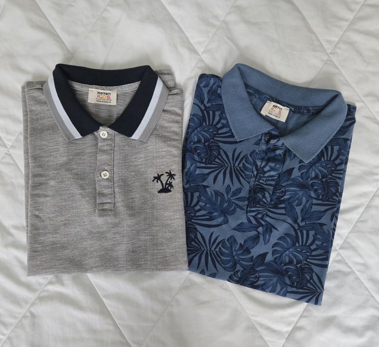 Set 2 Tricouri Koton,stil polo băieți, din bumbac - mărimea 140-146,  stare impecabilă