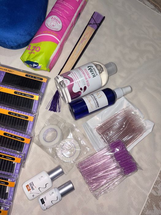 Продам готовый набор для наращивания ресниц (б/у 1 раз)