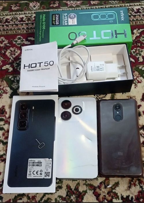 Infinix hot 50  infinix smart 8 va redmi 5              3 ta tel so