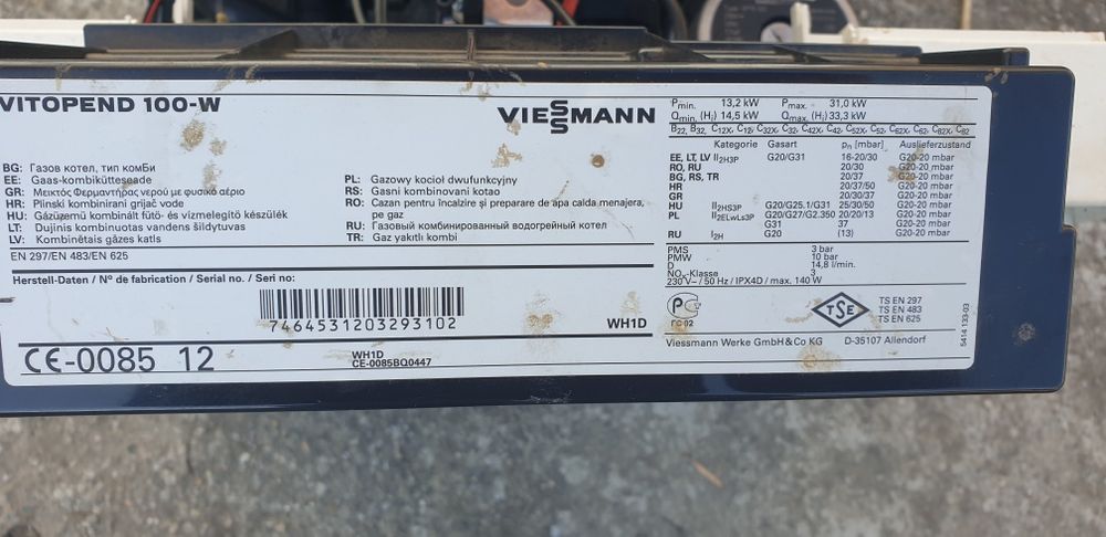 Dezmembrez Centrala Viessmann Vitopend 100 WH1D de 31 kw conventionala