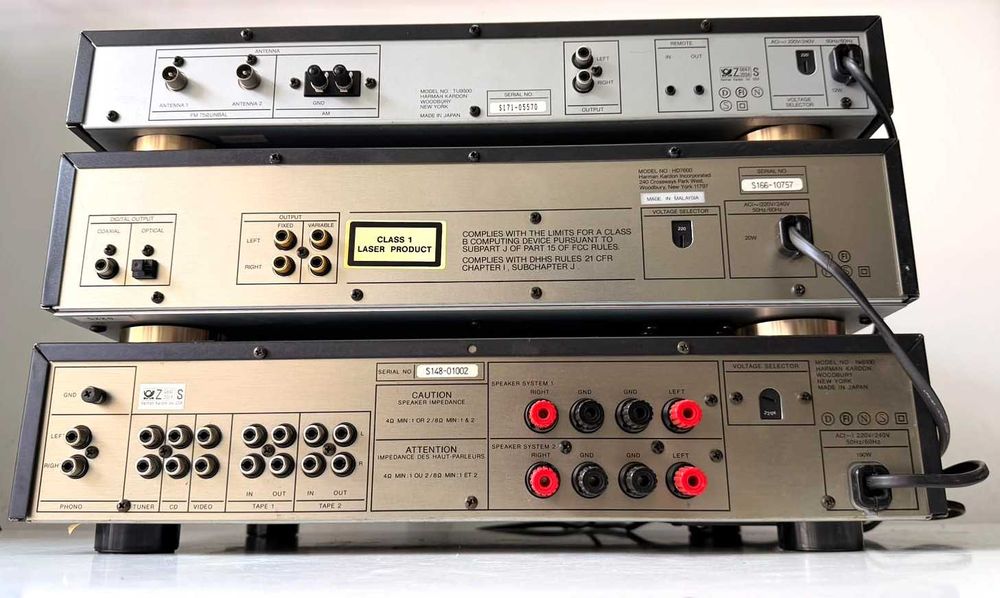 Linie Audio Top Harman Kardon – Amplificator HK6100 + CD HD7600 + TU9600 – Componente Rare