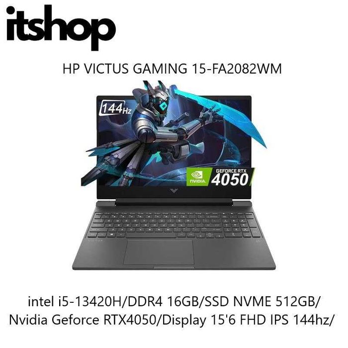 HP Victus Gaming 15   i5-13420H/16/512/RTX4050/Display 15'6 FHD IPS