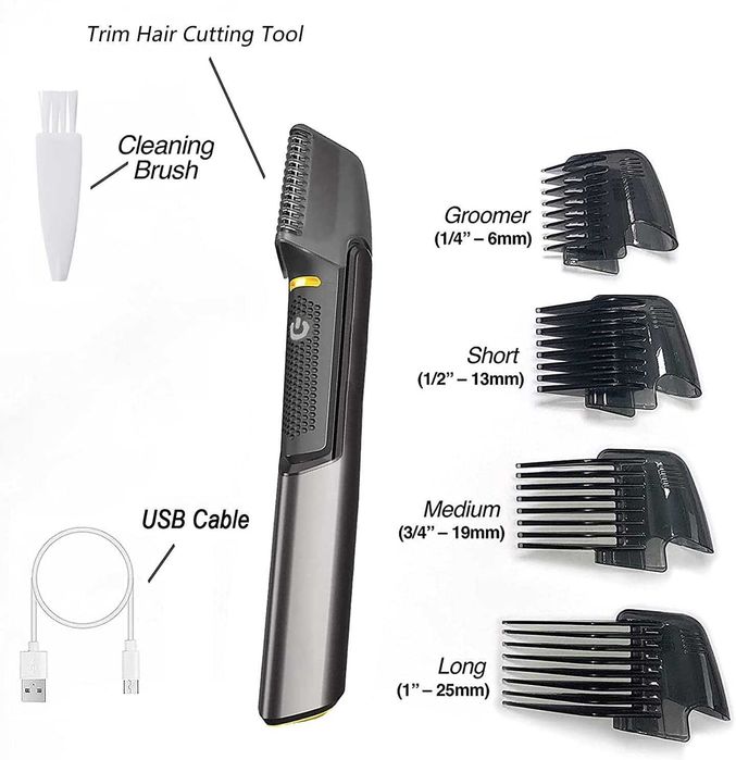 Aparat de tuns barba si parul 5-in-1 cap extensibil reincarcabil USB